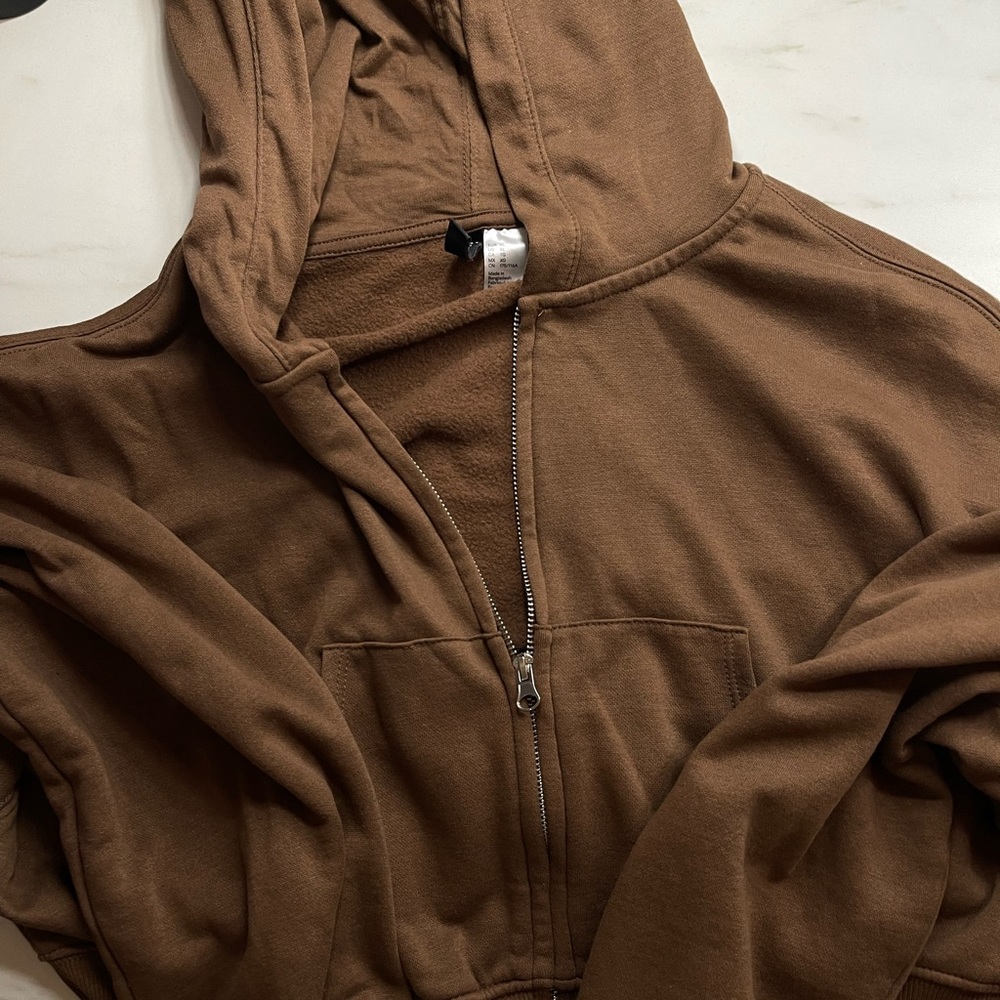 Brown cropped hoodie